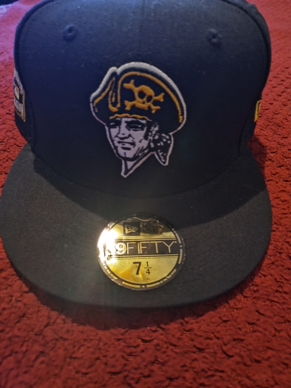 New Era Navy and Yellow Pirate Logo Fitted Hat